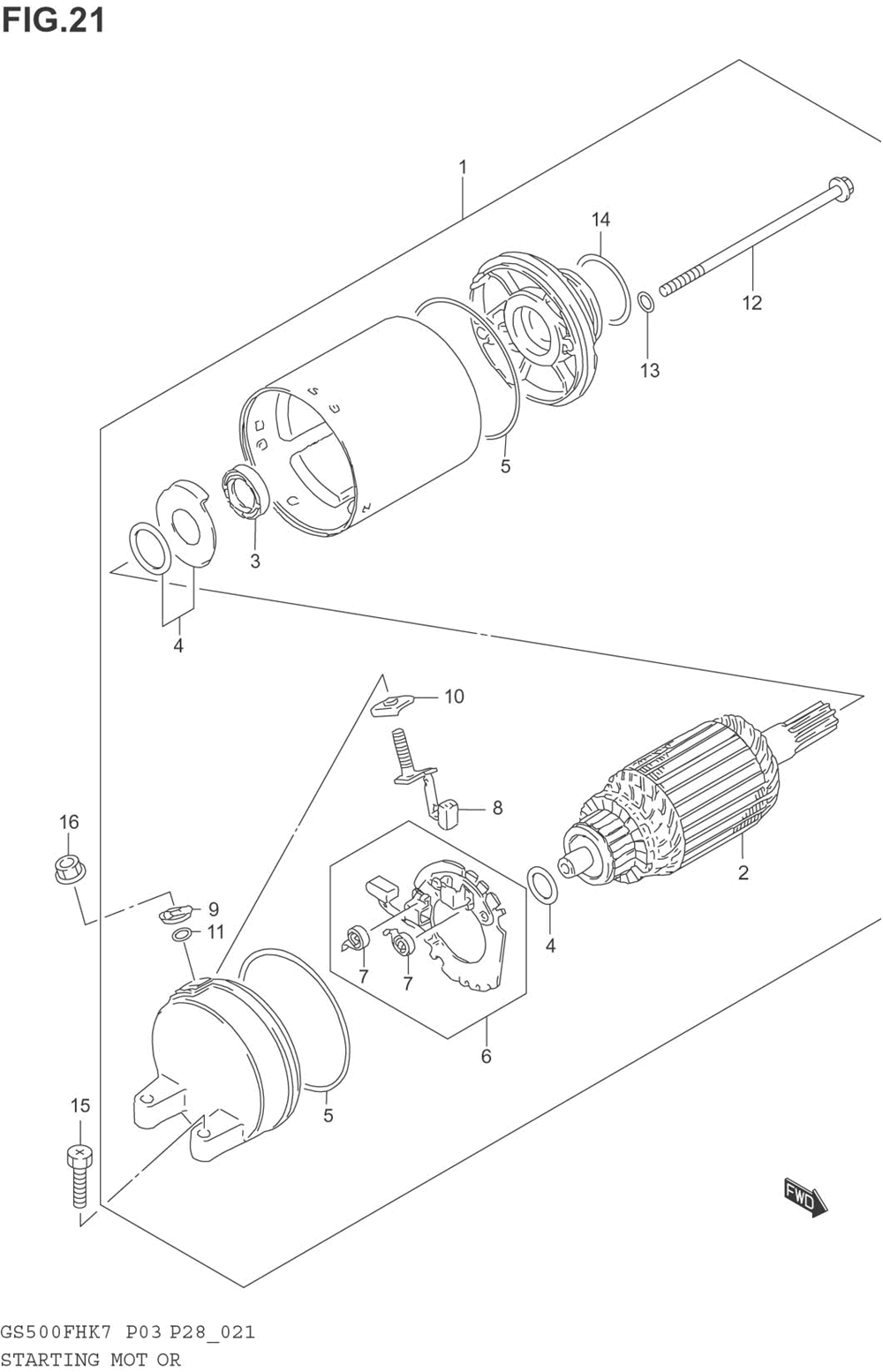 Starting motor