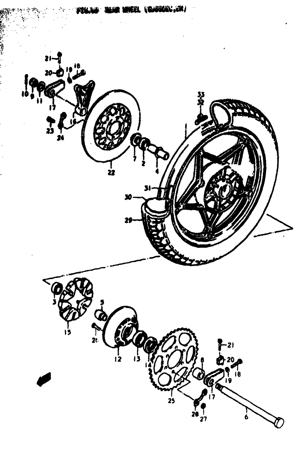 Rear wheel (gs550ec