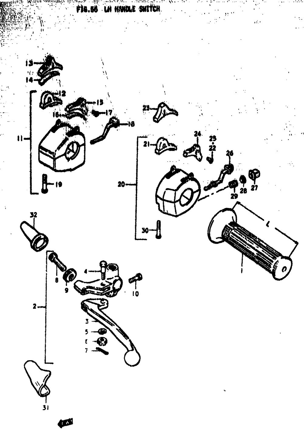 Lh handle switch