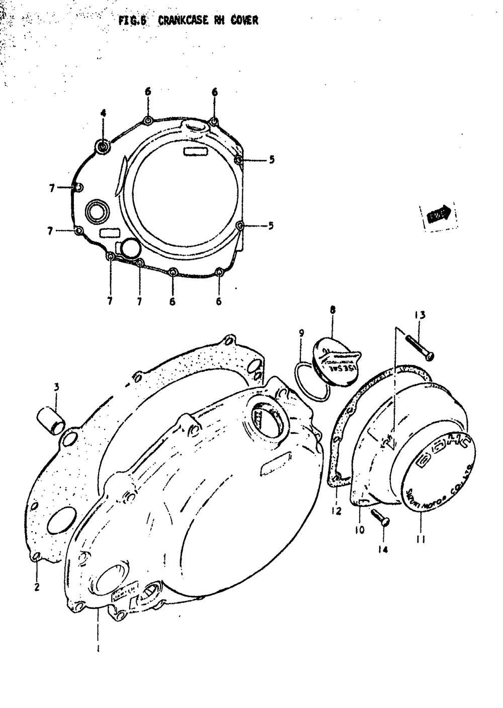 Crankcase rh cover