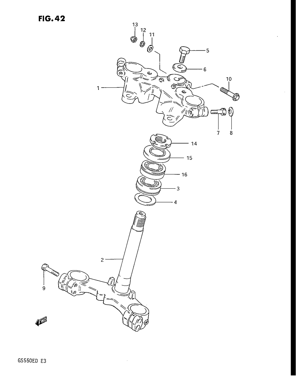 Steering stem (gs550esd)