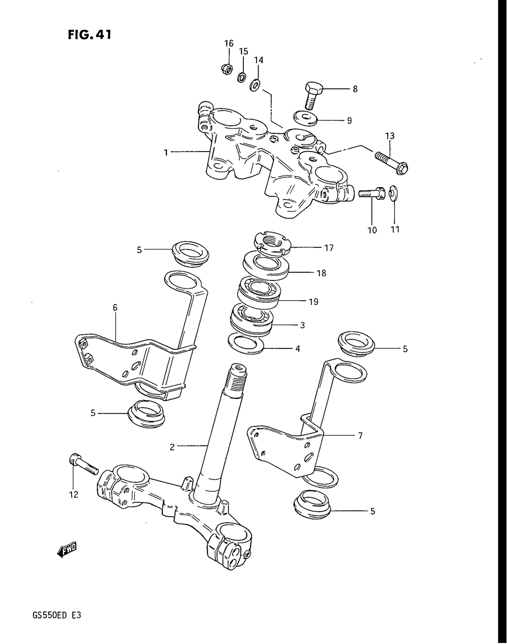 Steering stem (gs550ed)