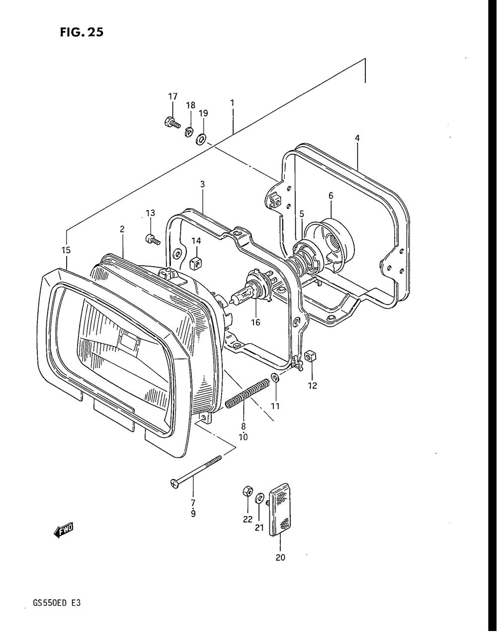 Headlamp (gs550ed)