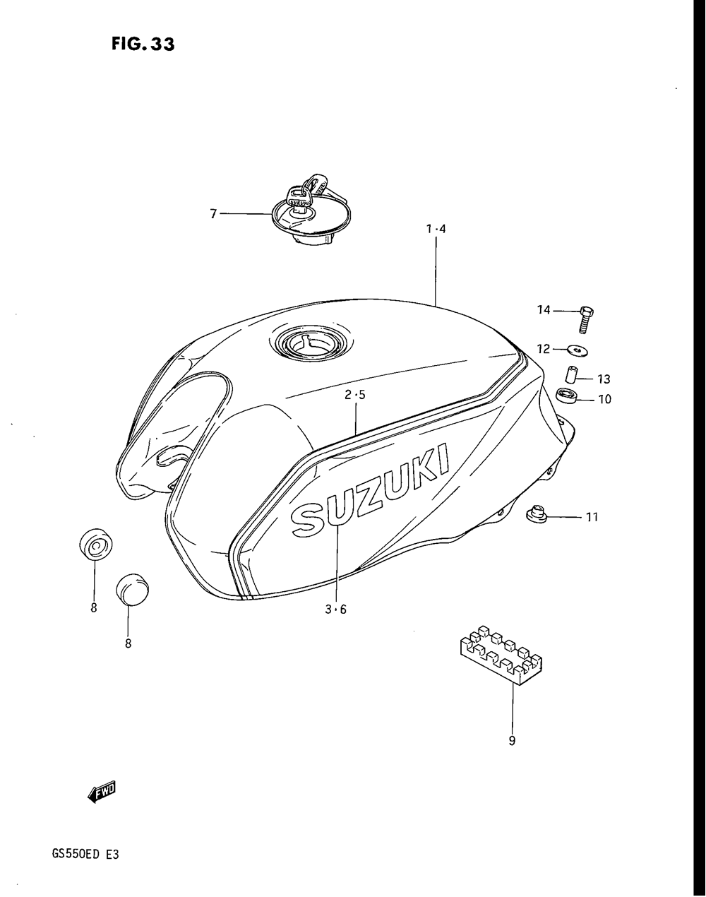 Fuel tank (gs550ed)