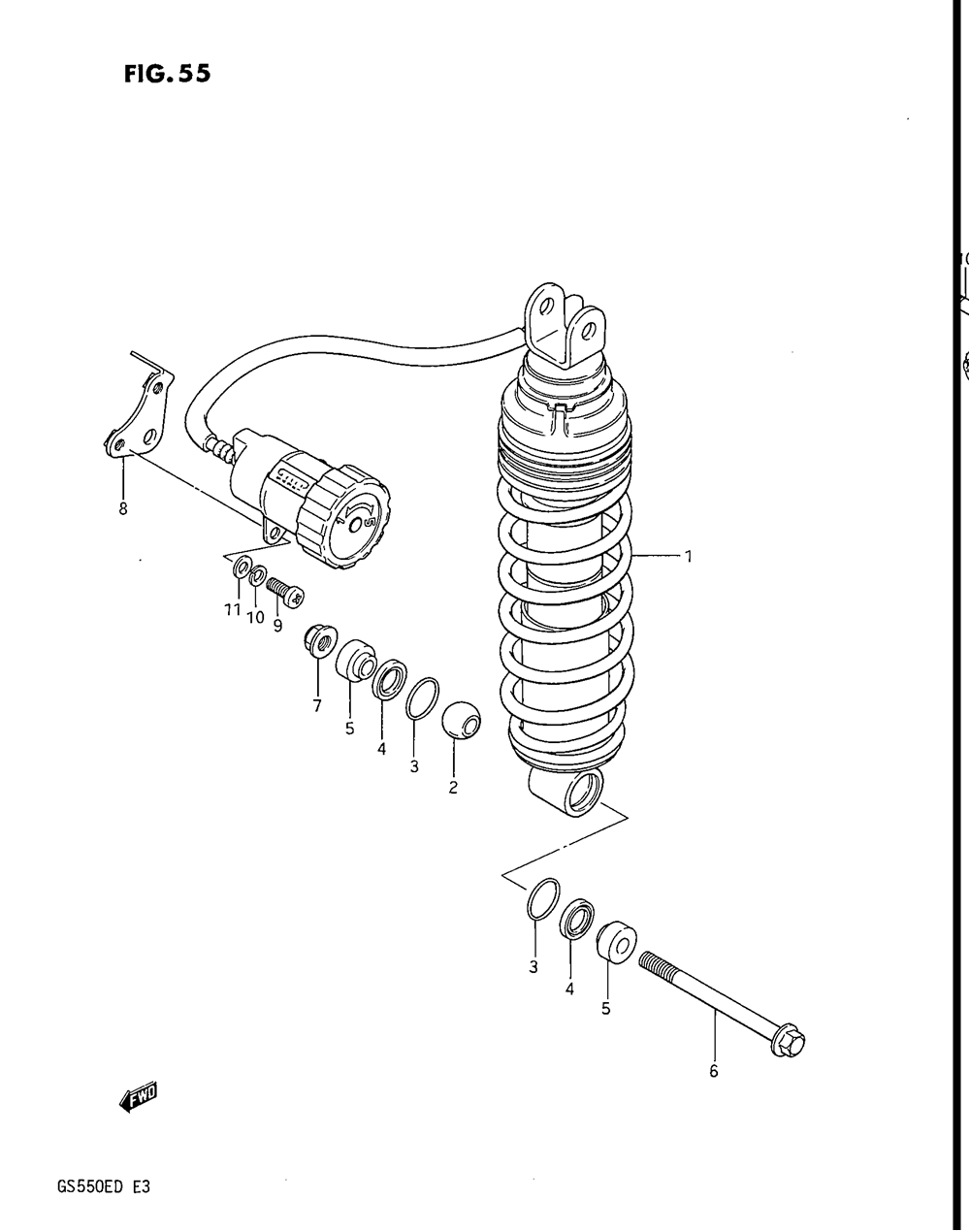 Rear shock absorber