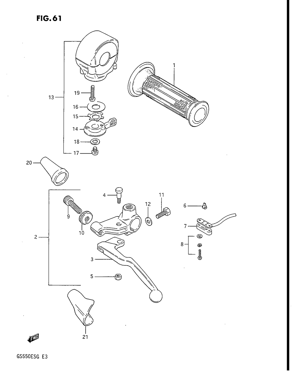 Left handle switch (gs550ef_eg)