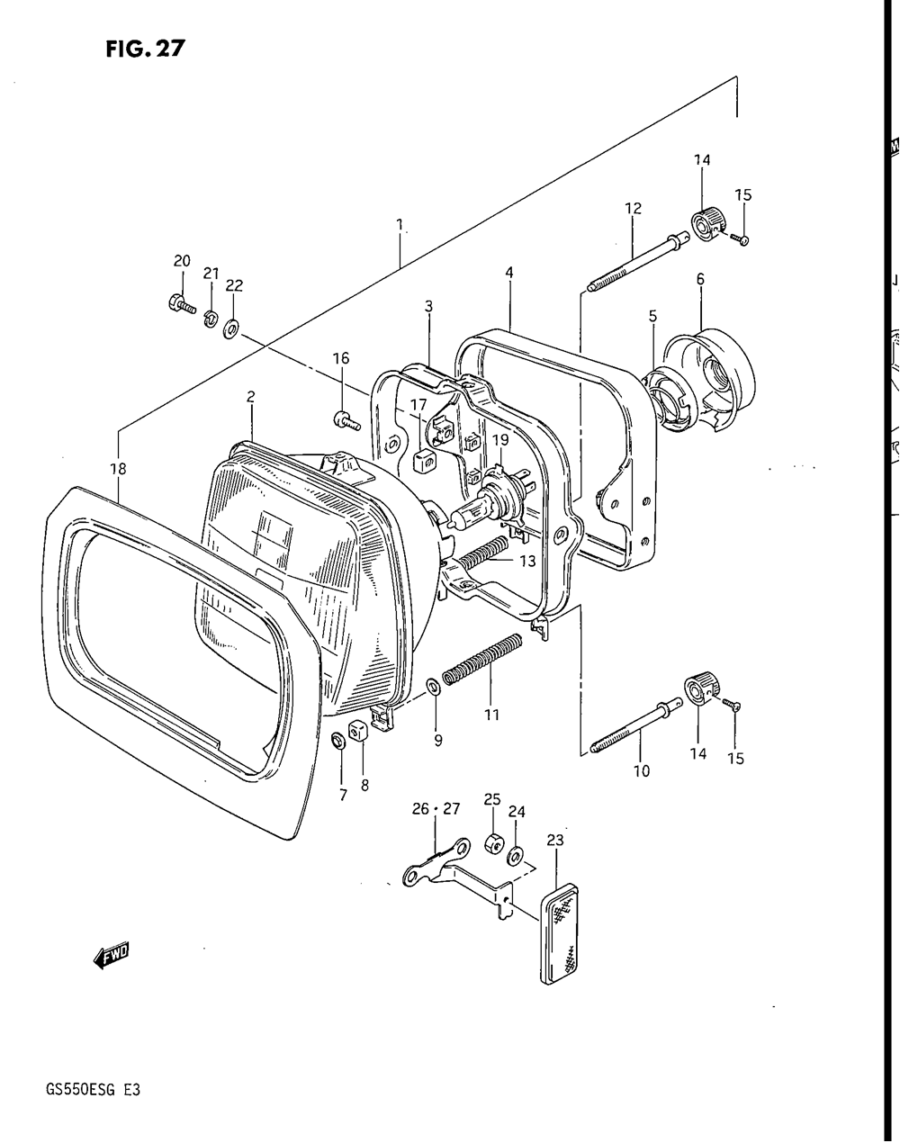 Headlamp (gs550es3_ese_esf_esg)