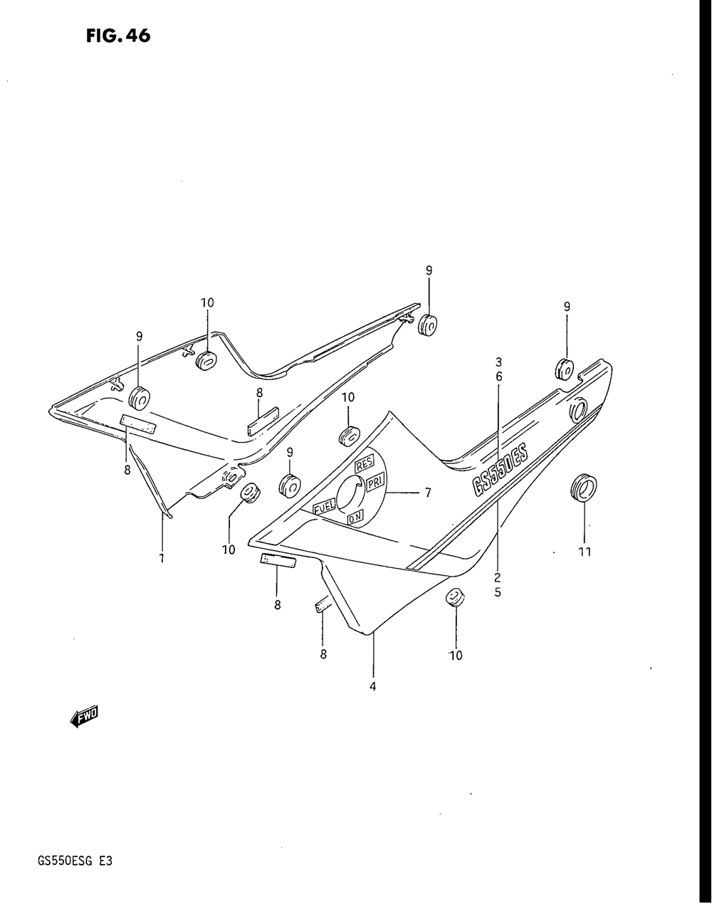 Frame cover (gs550es3_ese)