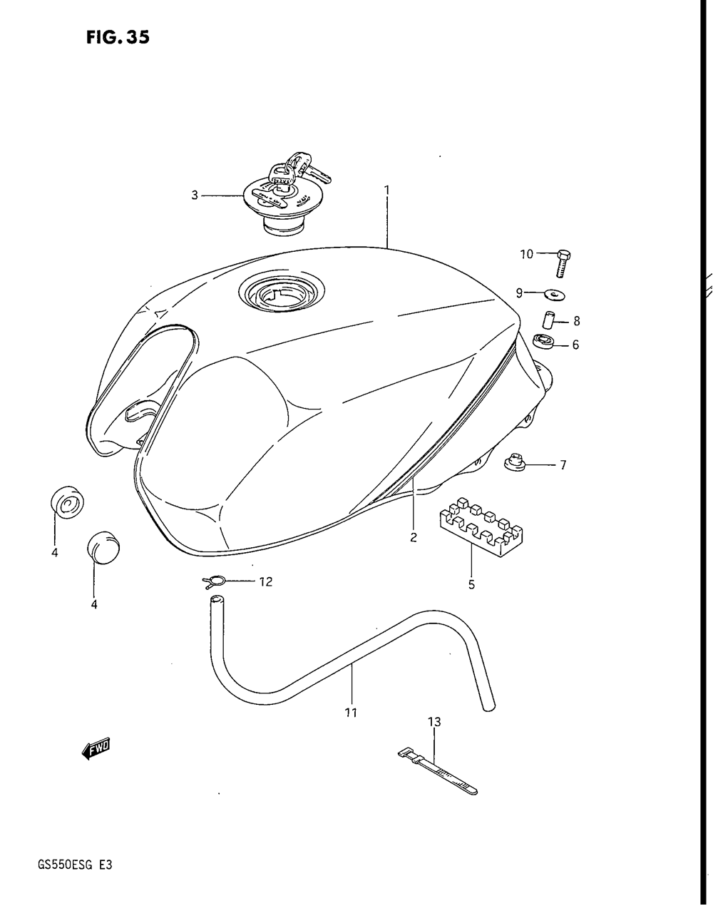 Fuel tank (gs550es3_ese)