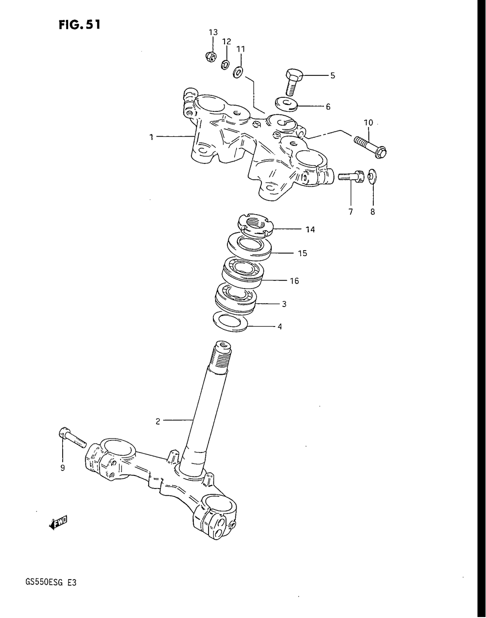 Steering stem (gs550es3_ese)