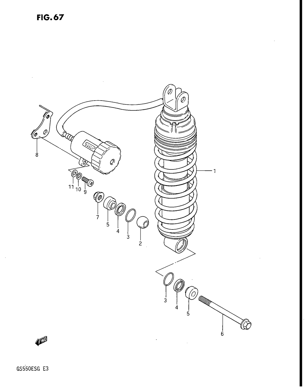 Rear shock absorber