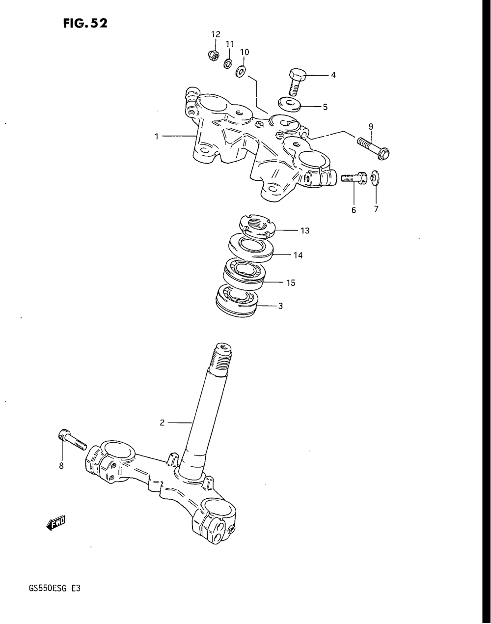 Steering stem (gs550esf_esg)