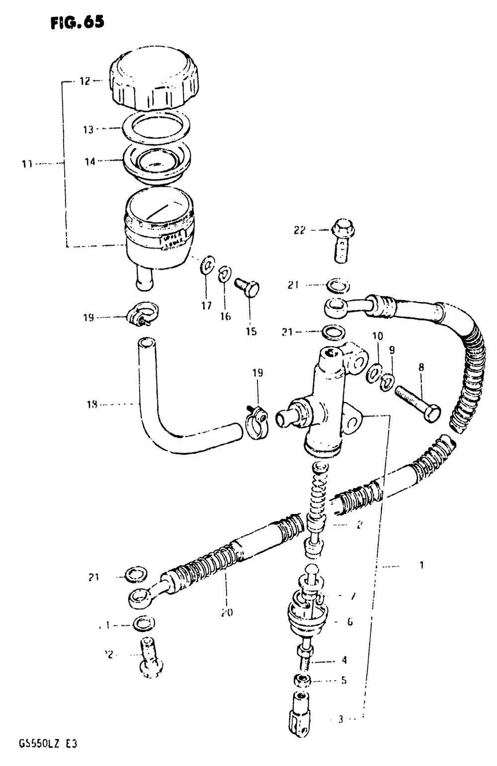 Rear master cylinder (model x)