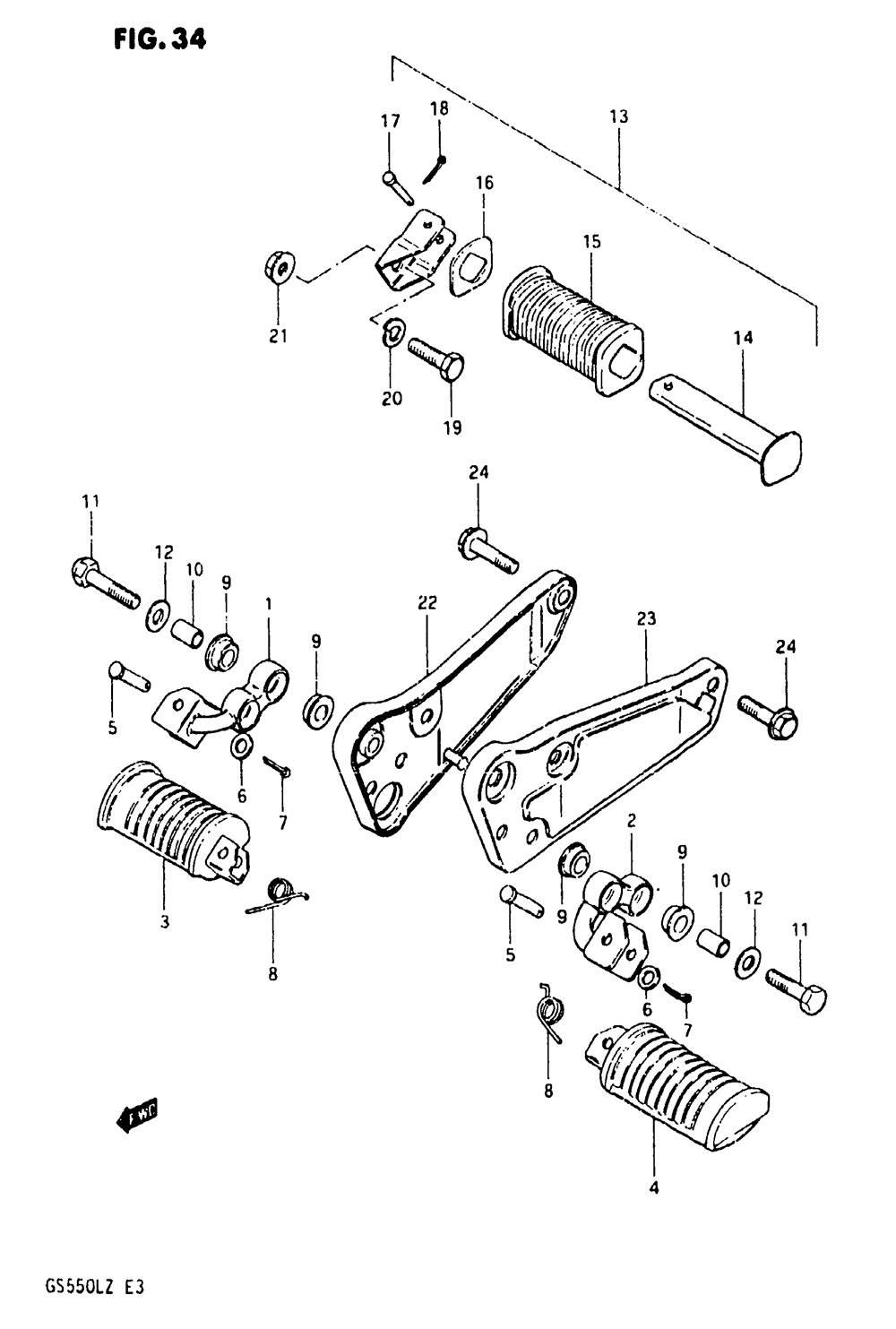 Footrest (model x)