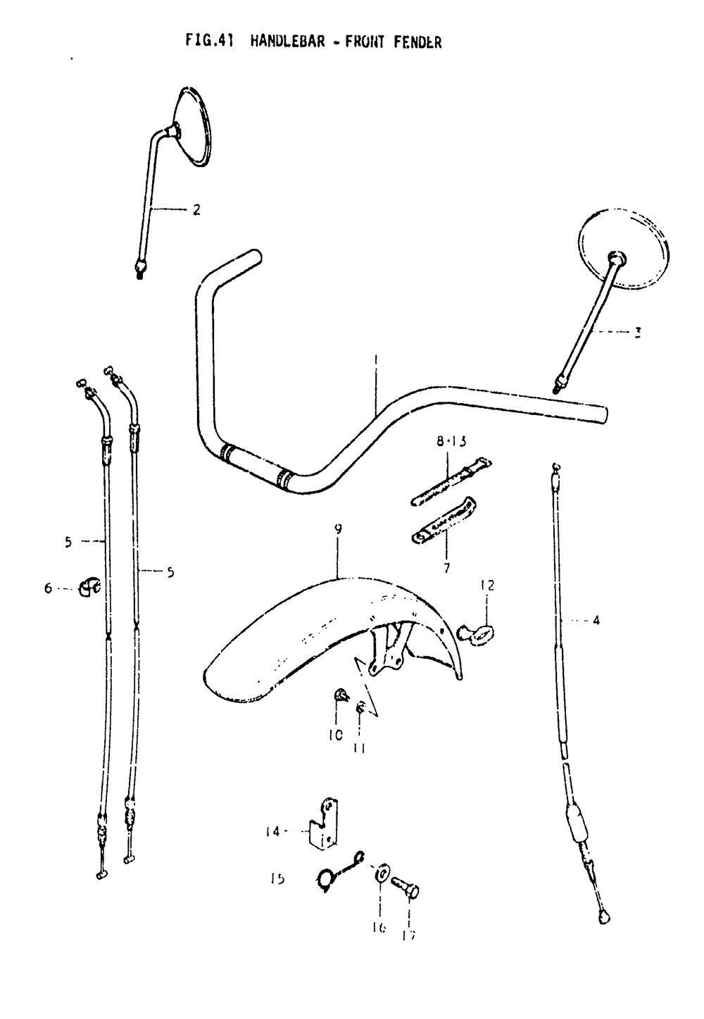 Handlebar - front fender