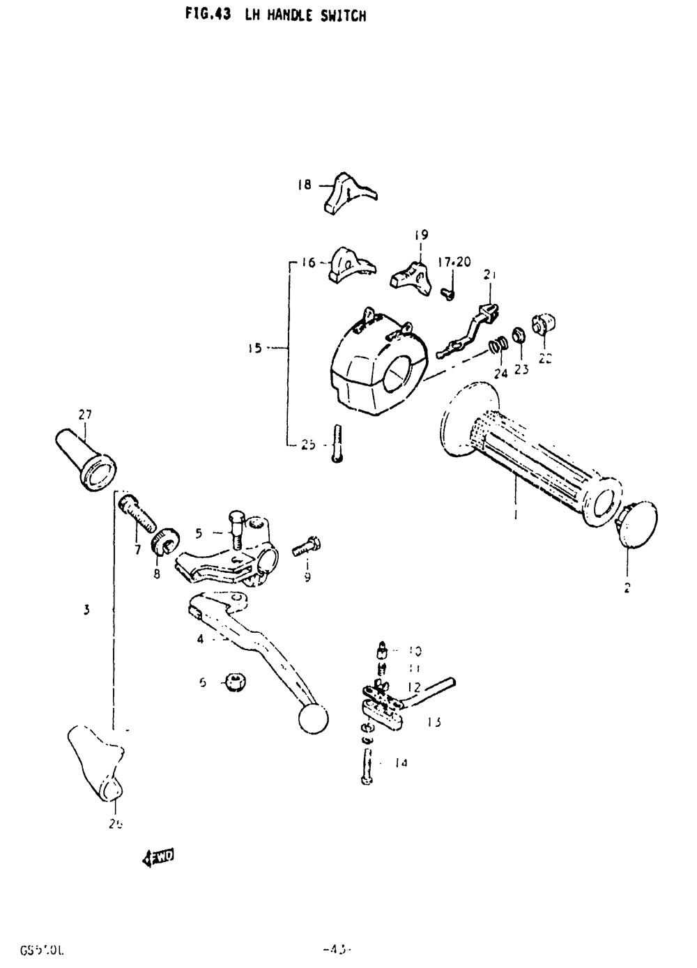 Lh handle switch