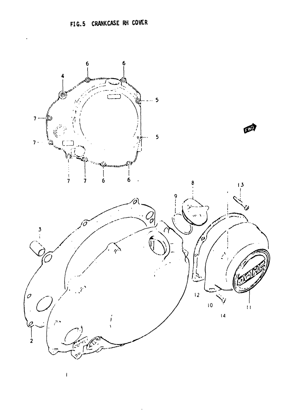 Crankcase rh cover