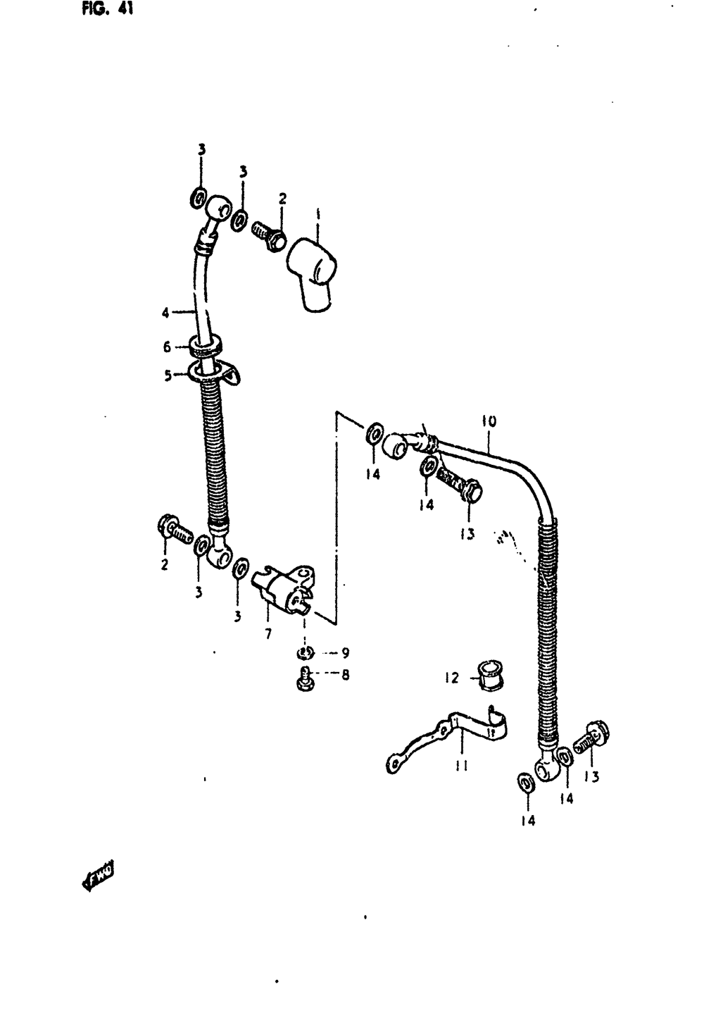 Front brake hose