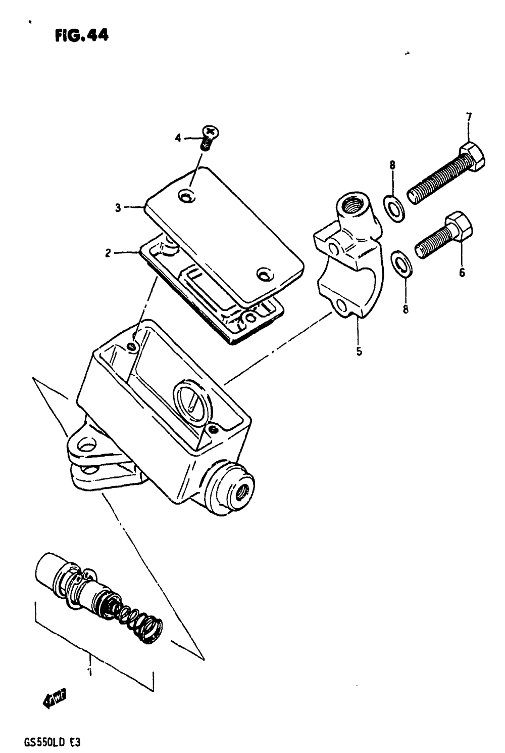 Front master cylinder