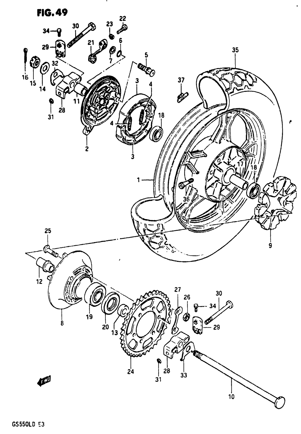 Rear wheel