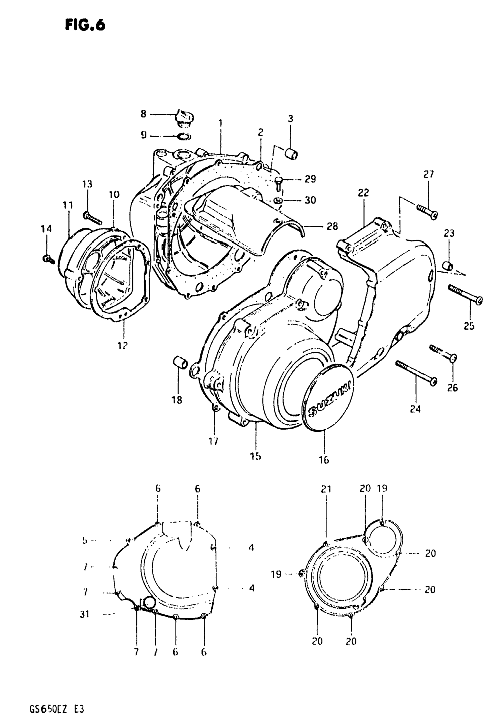 Crankcase cover (~e.no.103836)