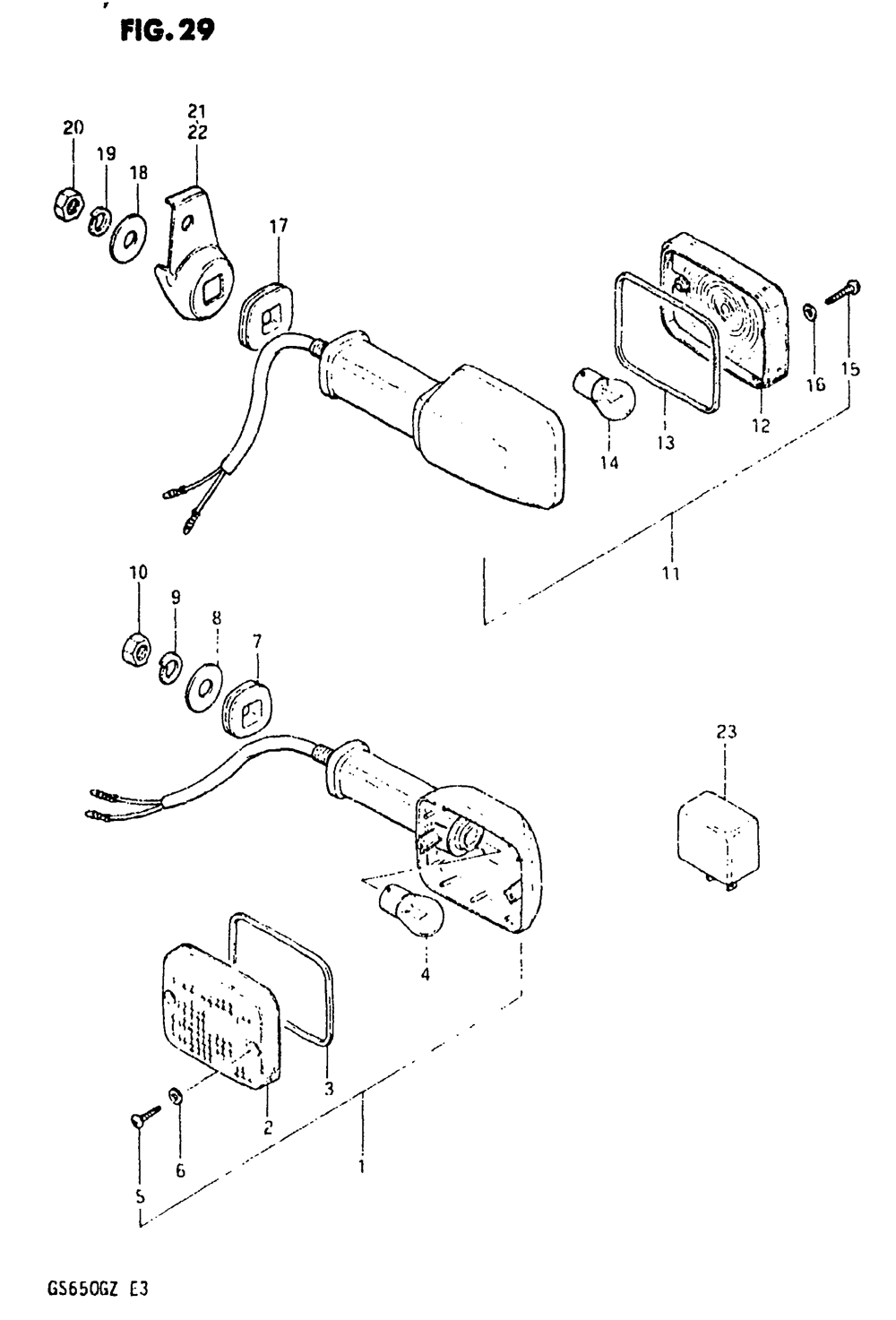 Turn signal lamp (model z)