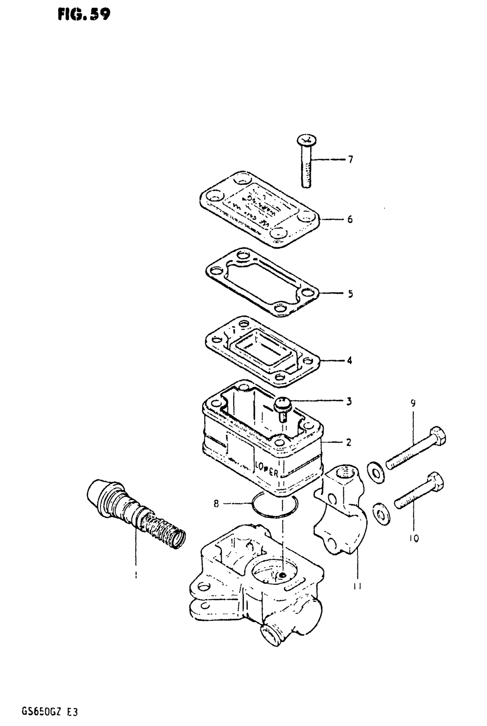 Master cylinder (model x)