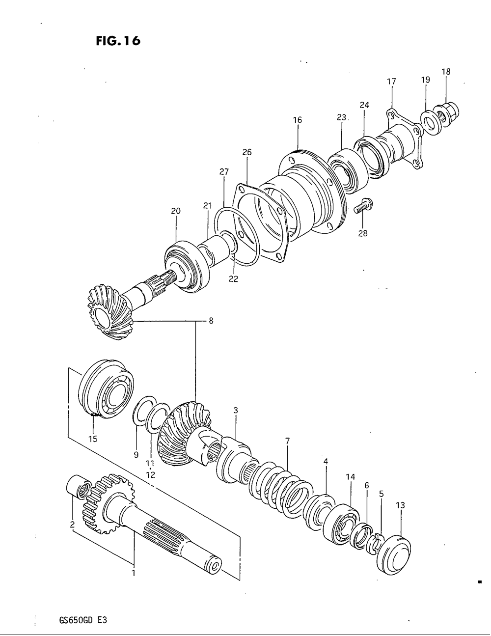 Secondary drive gear