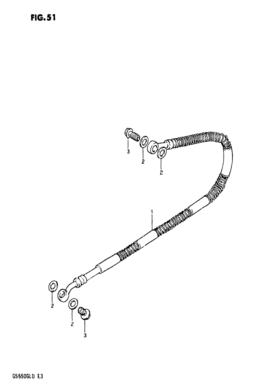 Rear brake hose