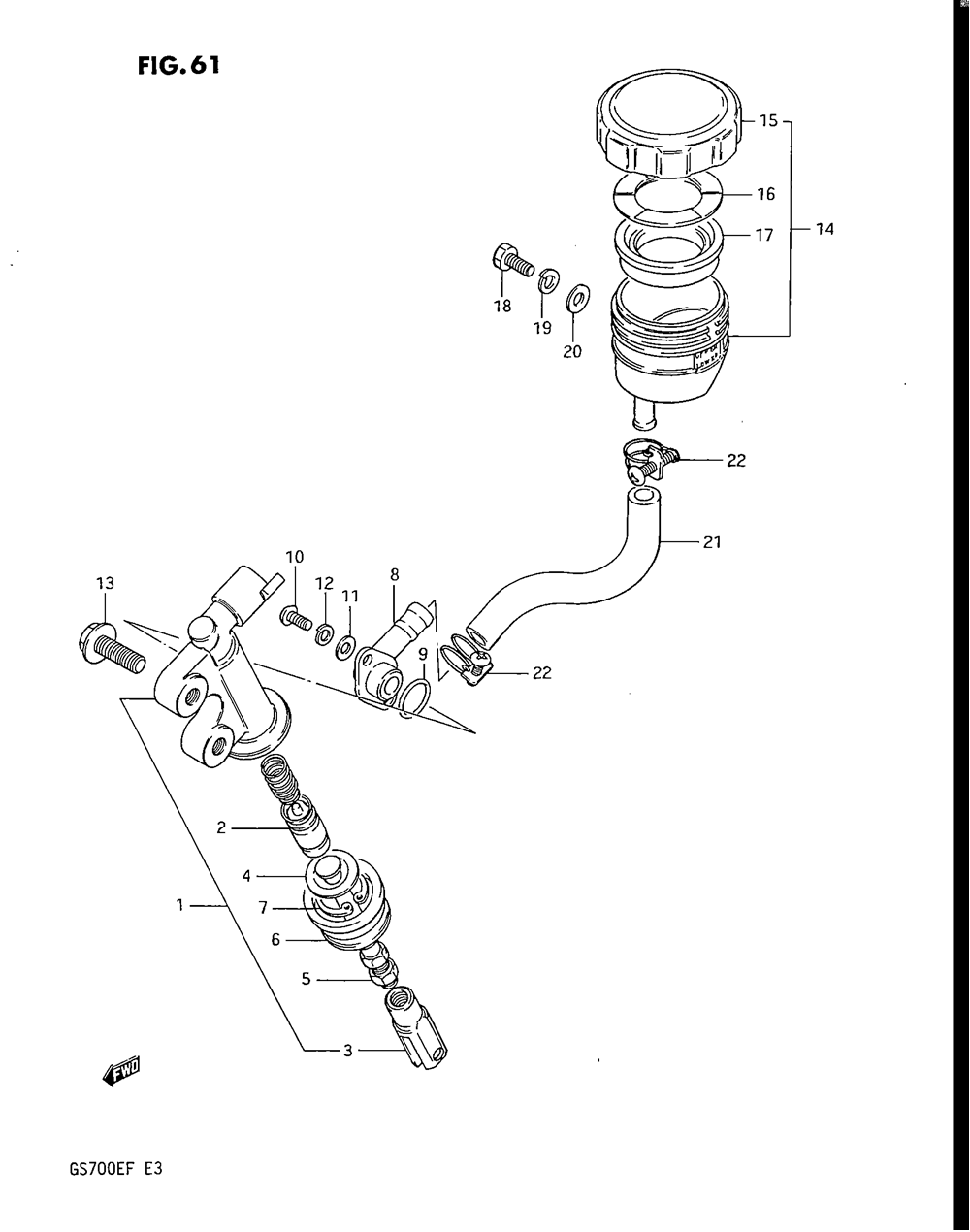 Rear master cylinder