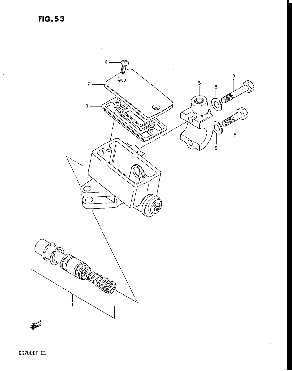 Front master cylinder (gs700esf)