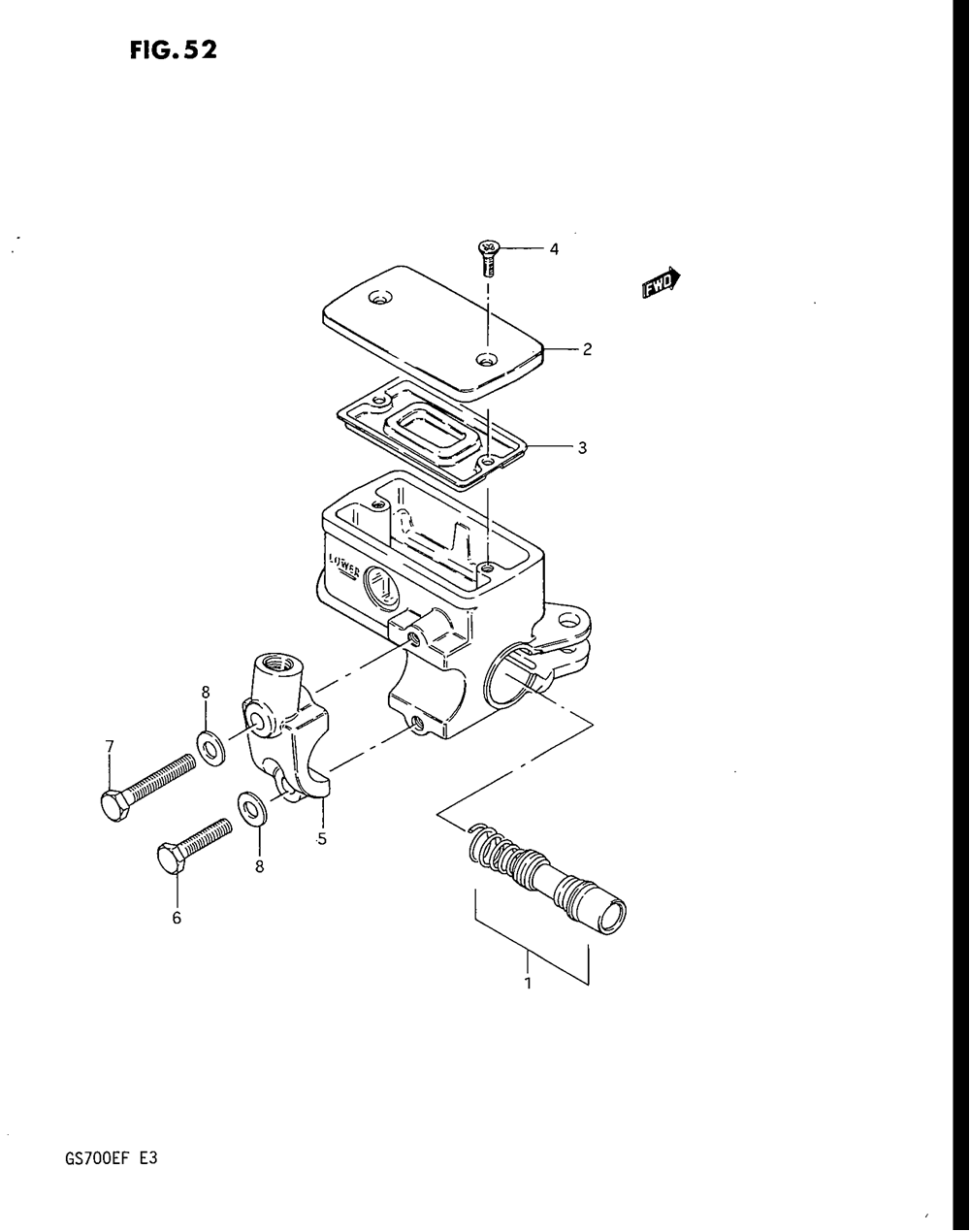 Front master cylinder (gs700ef)