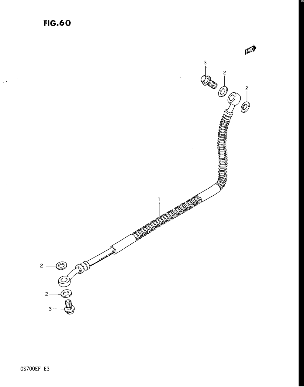 Rear brake hose