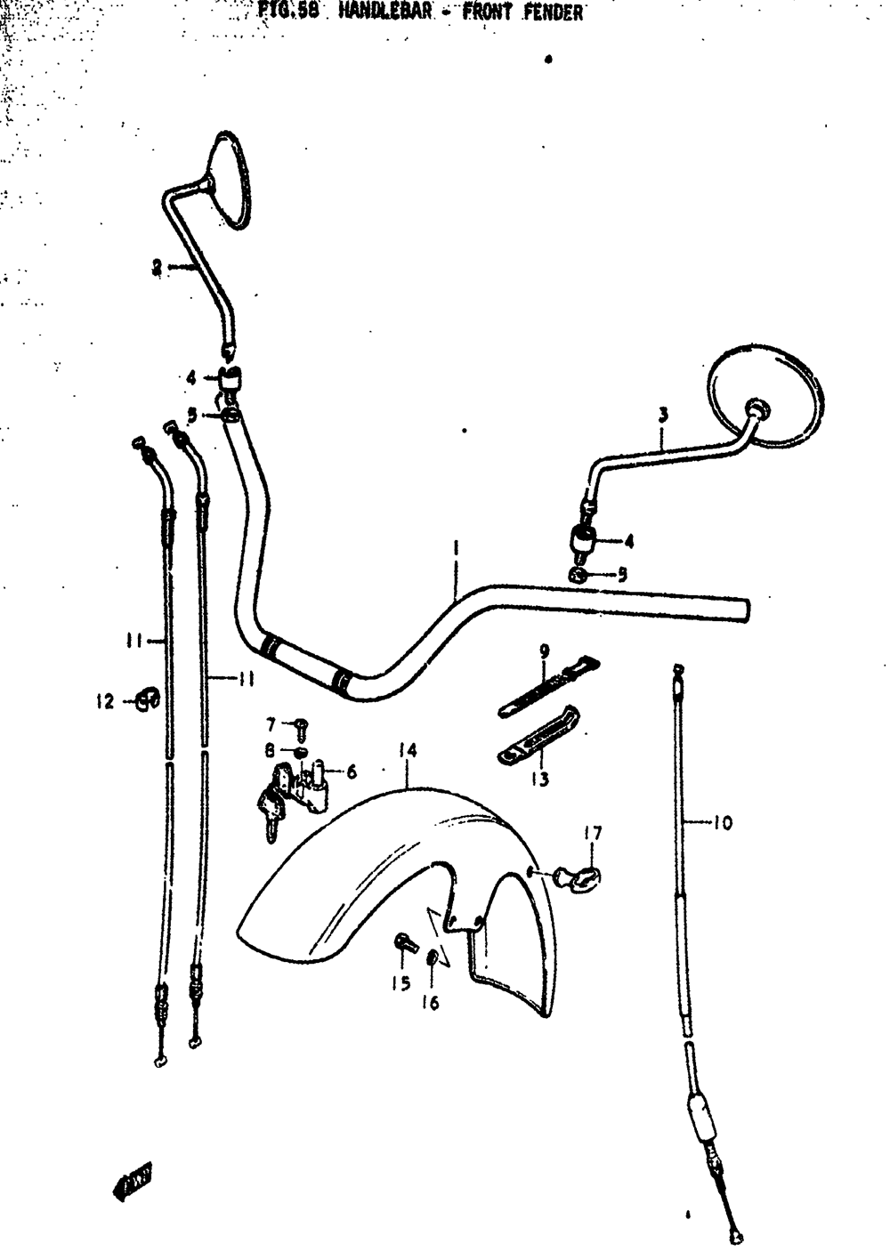 Handlebar - front fender