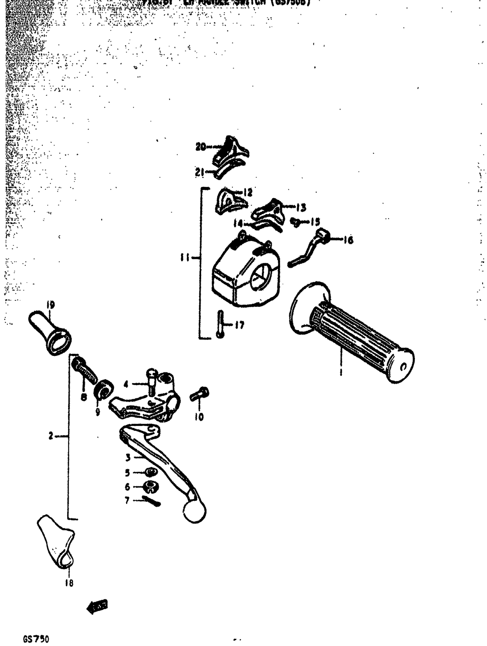 Lh handle switch (gs750b)