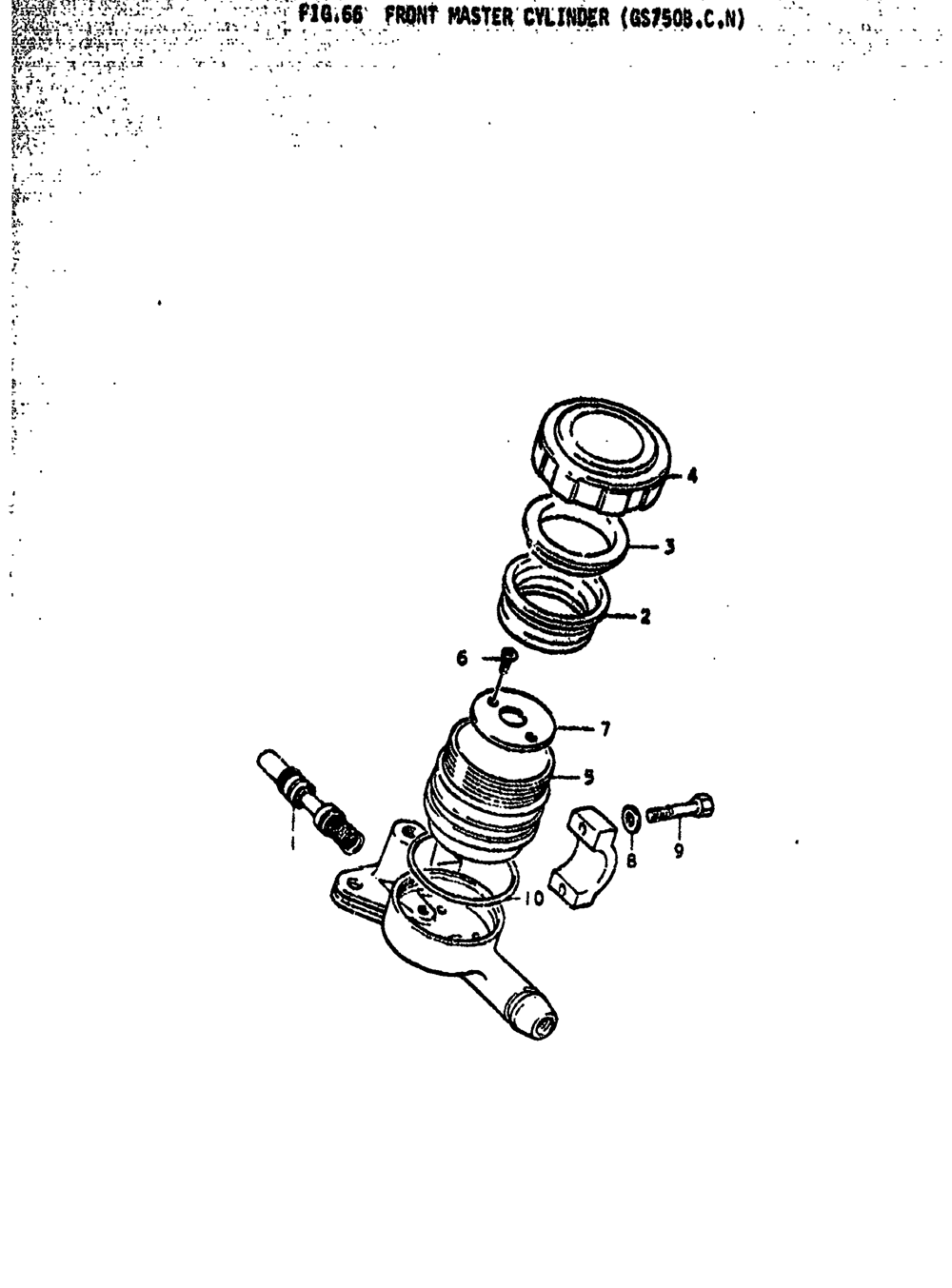 Front master cylinder (gs750b