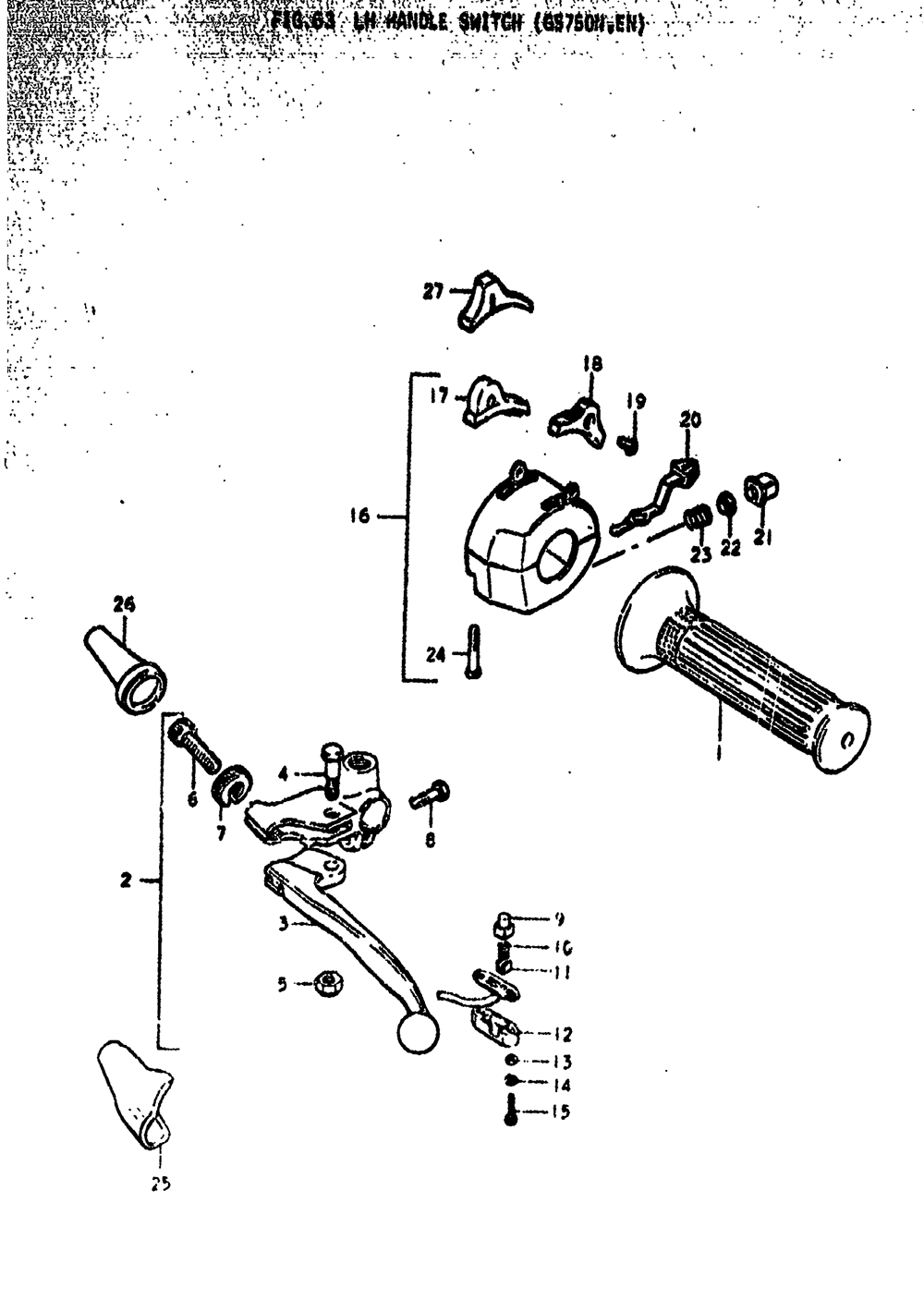 Lh handle switch (gs750n