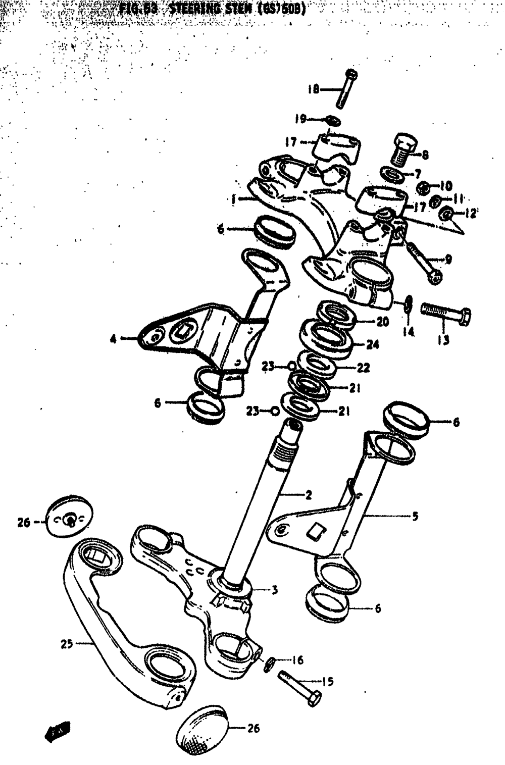 Steering stem (gs750b)