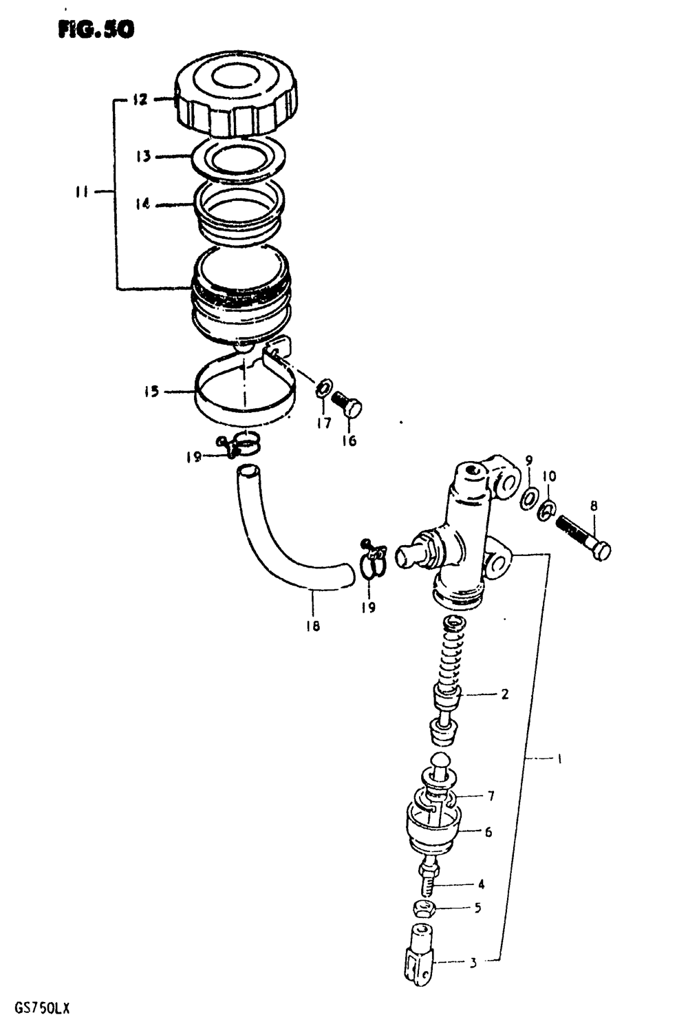 Rear master cylinder