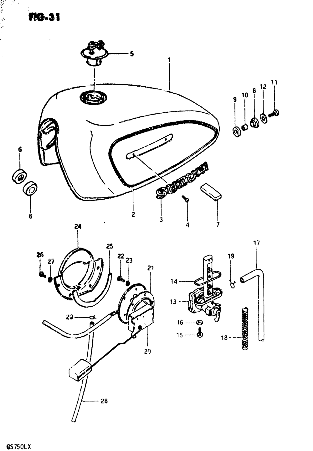 Fuel tank (gs750lx)