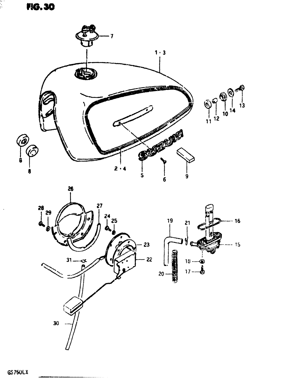 Fuel tank (gs750lt)