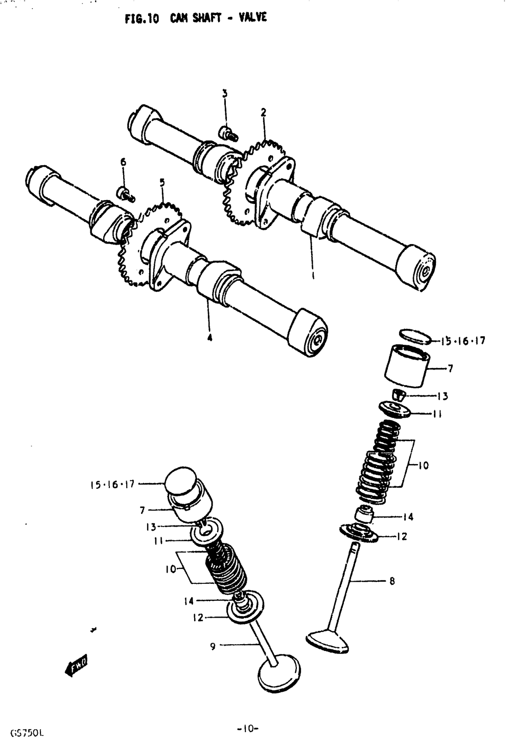 Cam shaft - valve