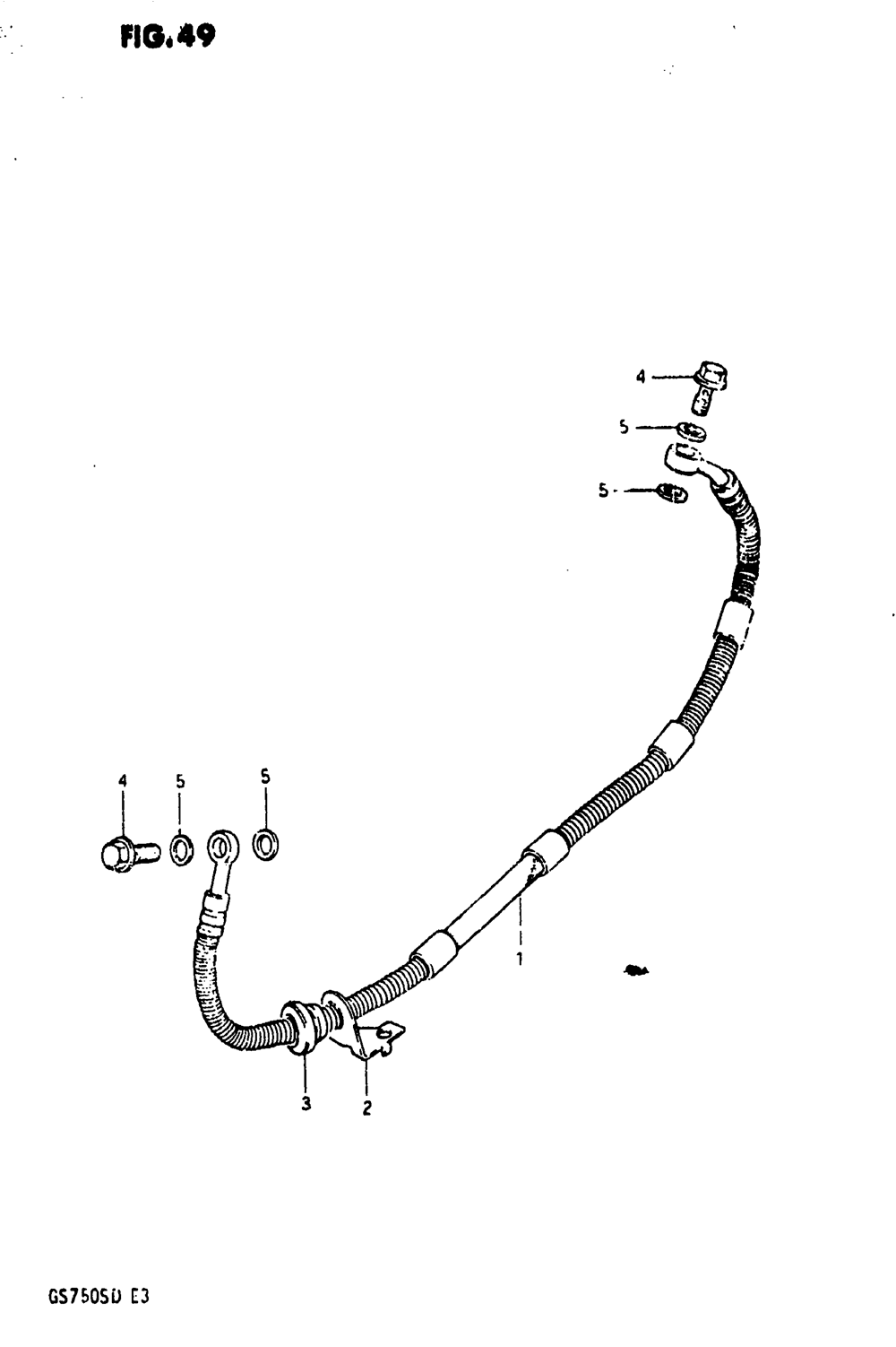 Rear brake hose