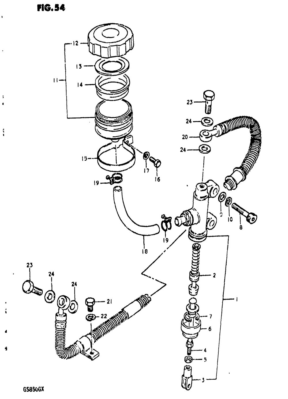 Rear master cylinder