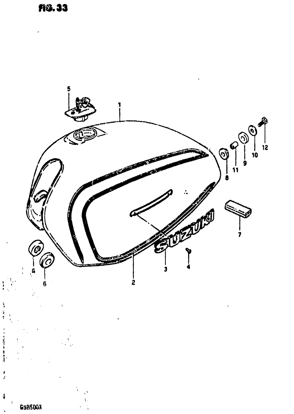 Fuel tank (gs850gt)