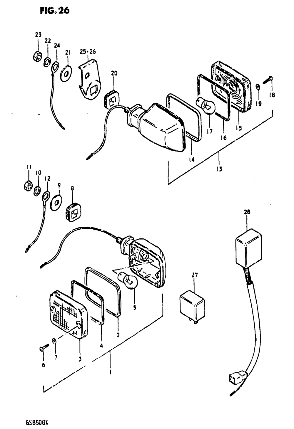 Turn signal lamp (gs850gx)