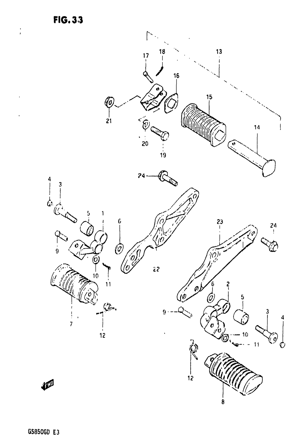 Footrest (model d)