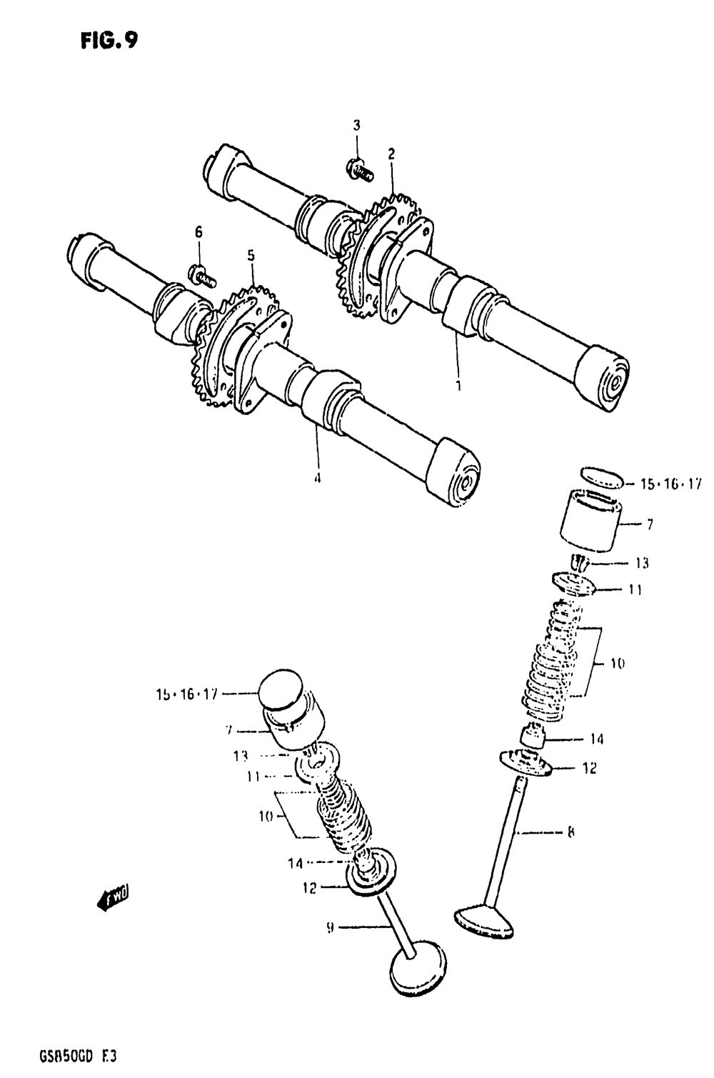 Cam shaft-valve