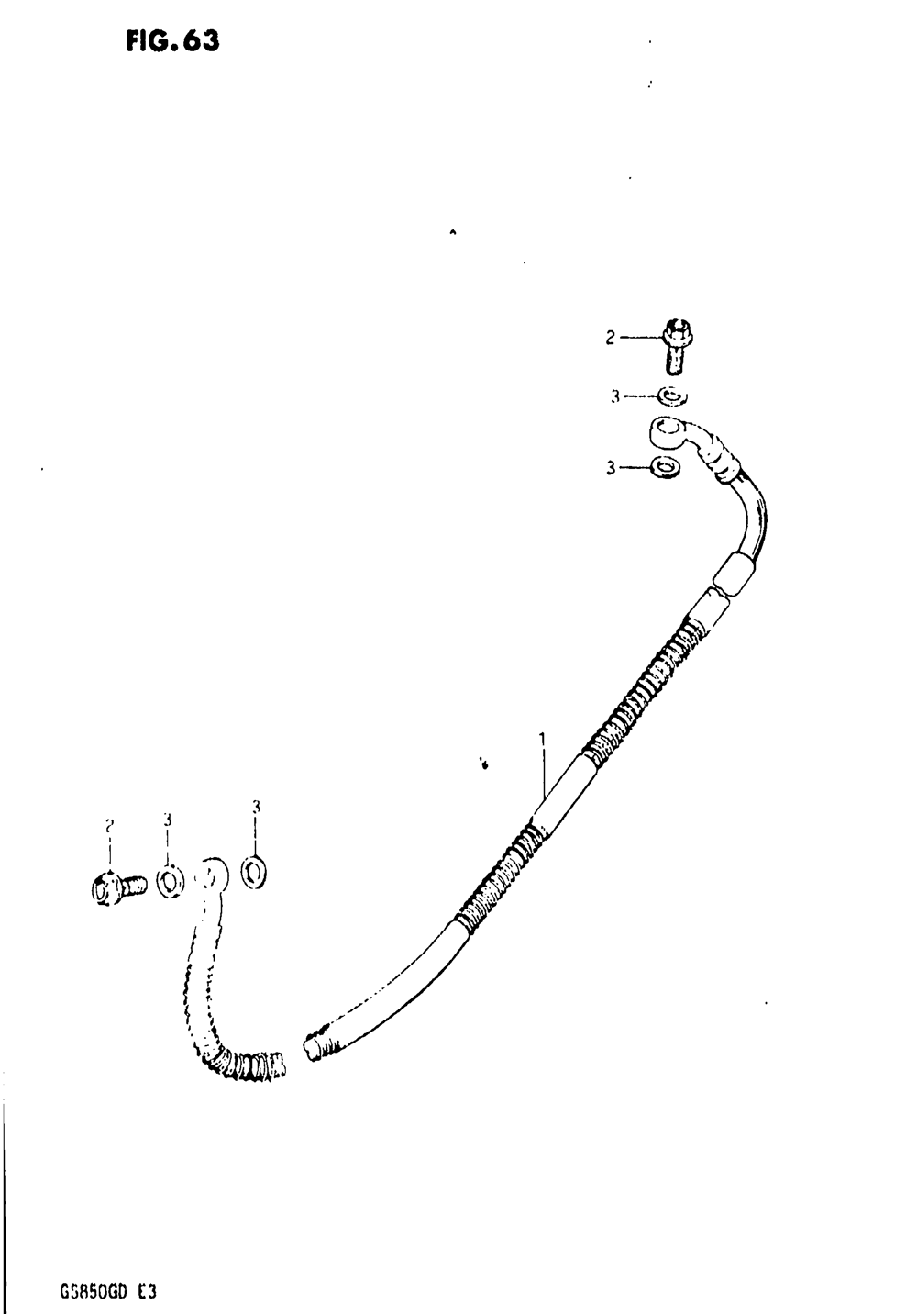 Rear brake hose