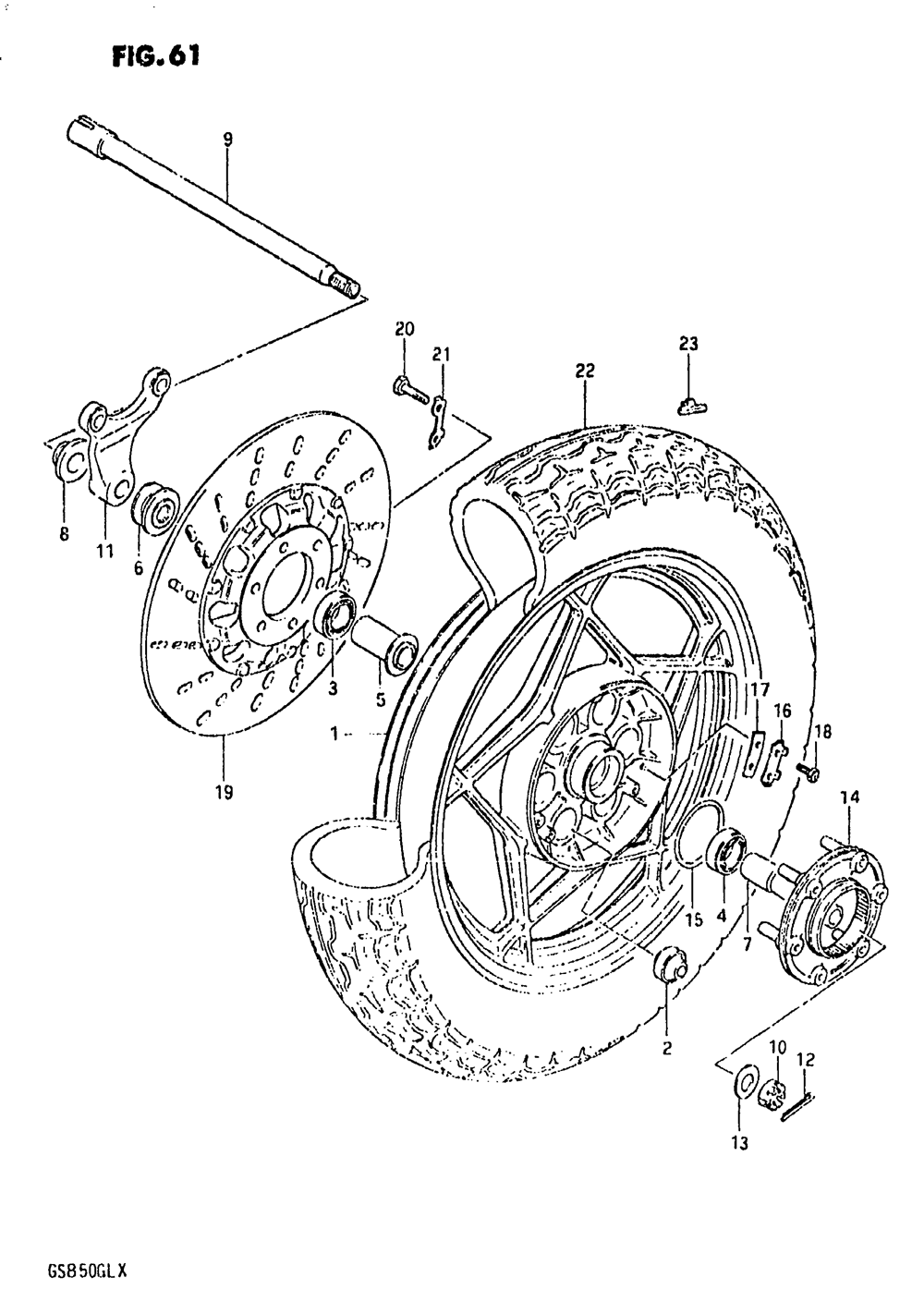 Rear wheel (model x)